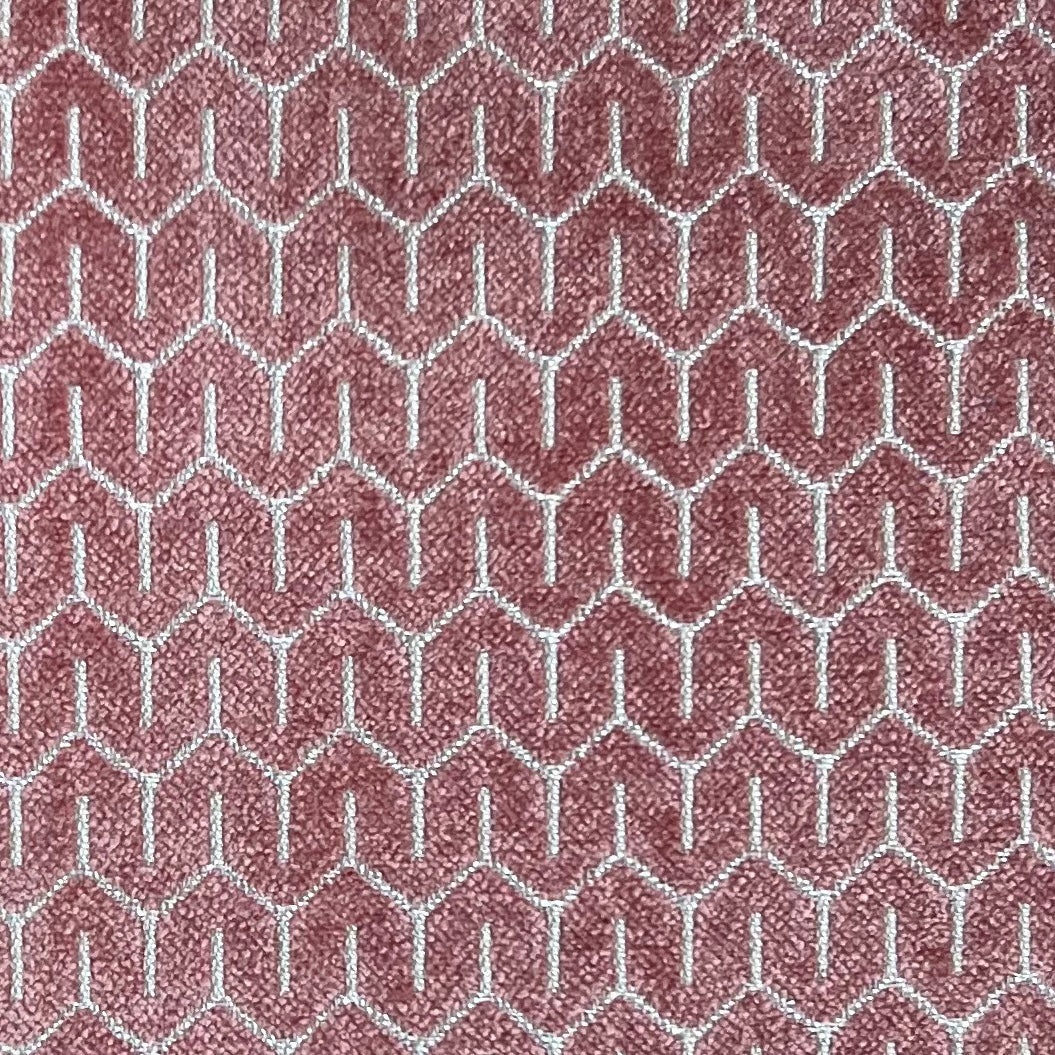 Rouge chenille jacquard upholstery fabric close-up texture – 569 GSM, 54 inch wide