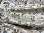 Embroidered Brown floral pattern on fabric