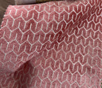 Rouge jacquard fabric surface pattern – polyester cotton viscose blend, sold by the metre yard
