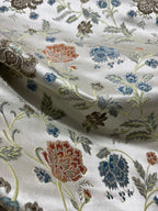 Embroidered Brown floral pattern on fabric
