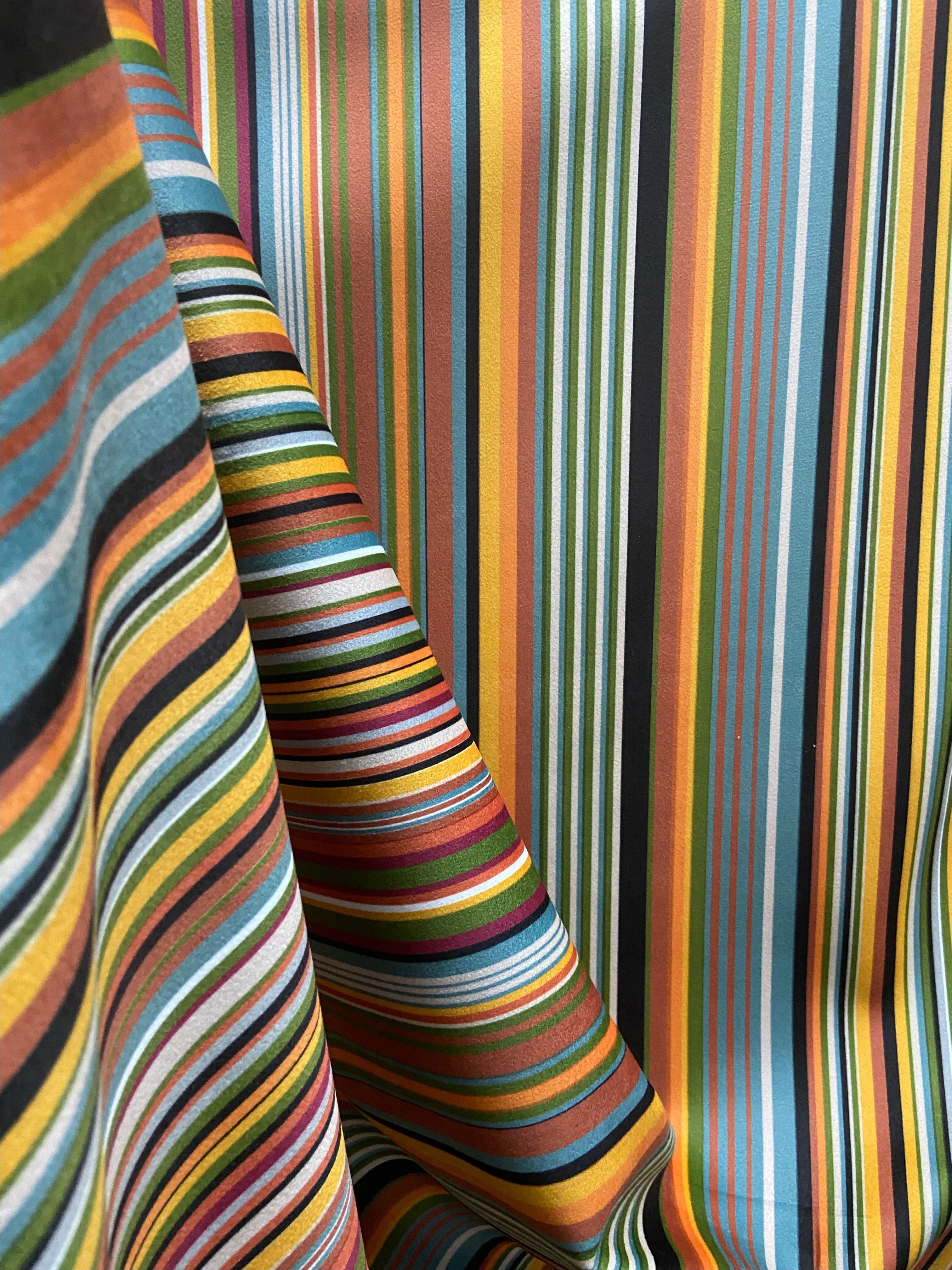 Striped fabric with Multicolor stripes