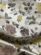 Embroidered Yellow floral pattern on fabric