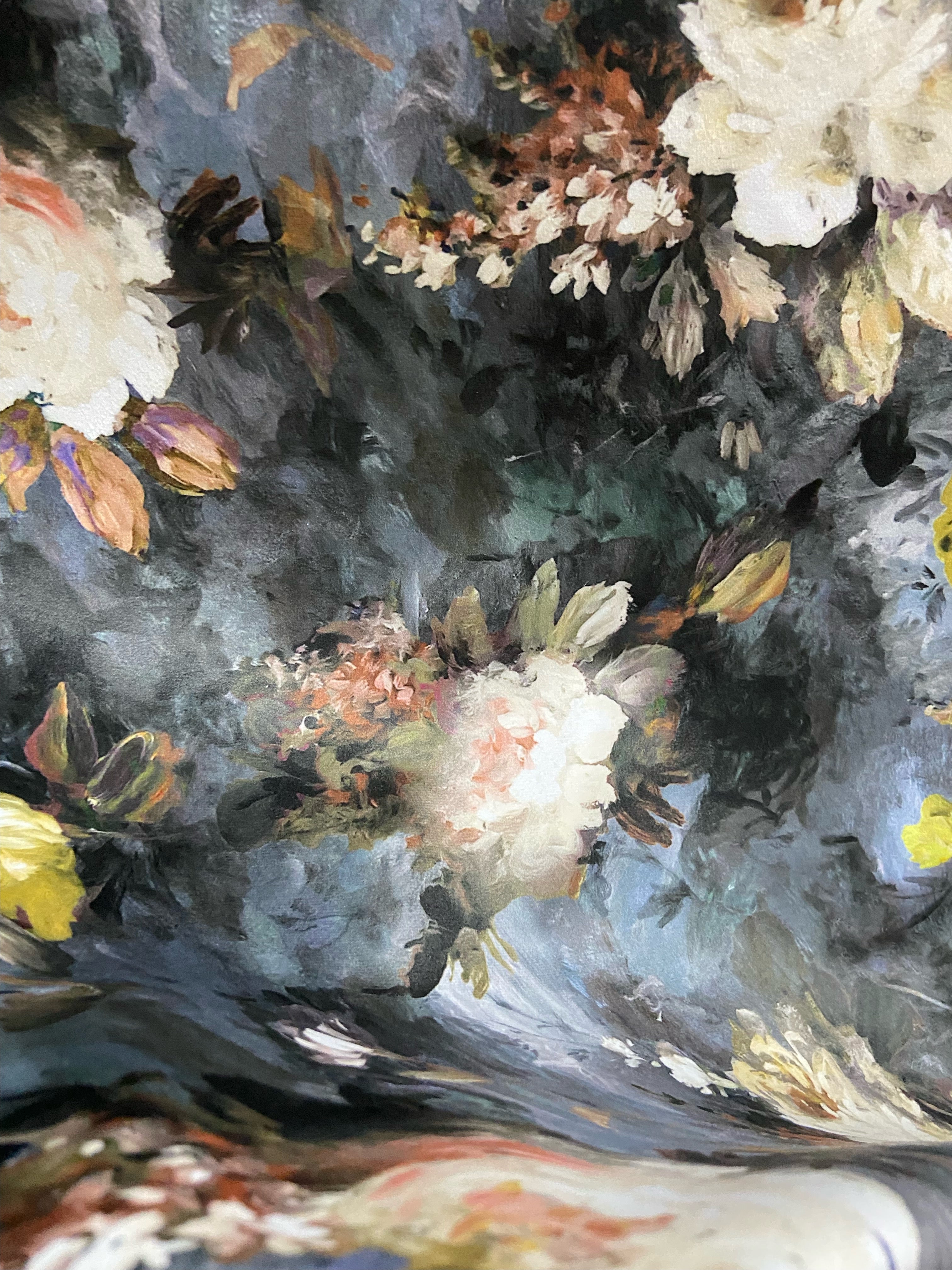 Floral pattern on a Stone colored background