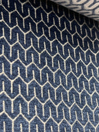 Royal Blue chenille fabric weave detail – premium upholstery material by Decora Furnishings