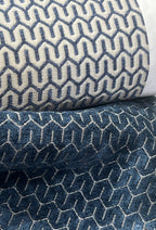 Navy Blue chenille fabric weave detail – premium upholstery material by Decora Furnishings