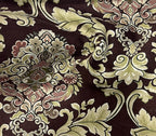 Decorative pattern with intricate floral Damask designs on a Bordeaux Sage background