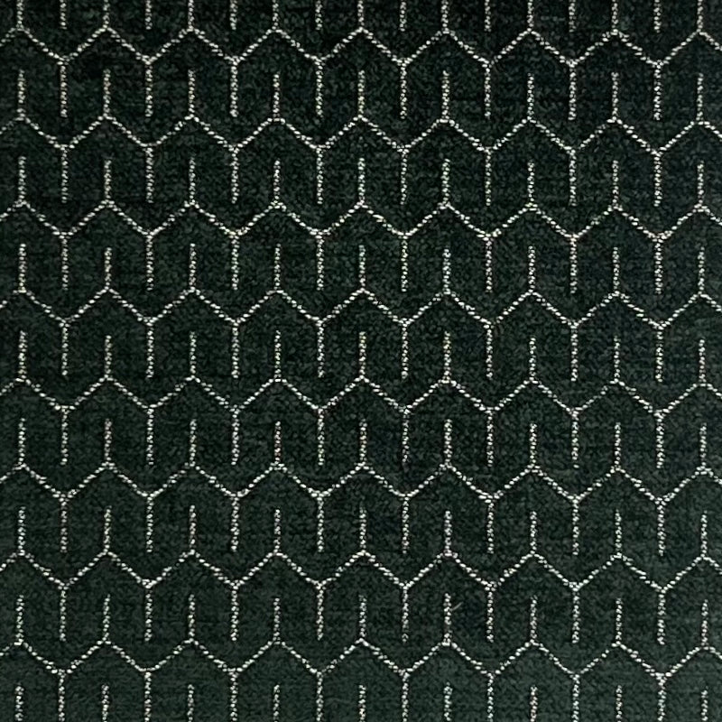 Bottle Green chenille jacquard upholstery fabric close-up texture – 569 GSM, 54 inch wide