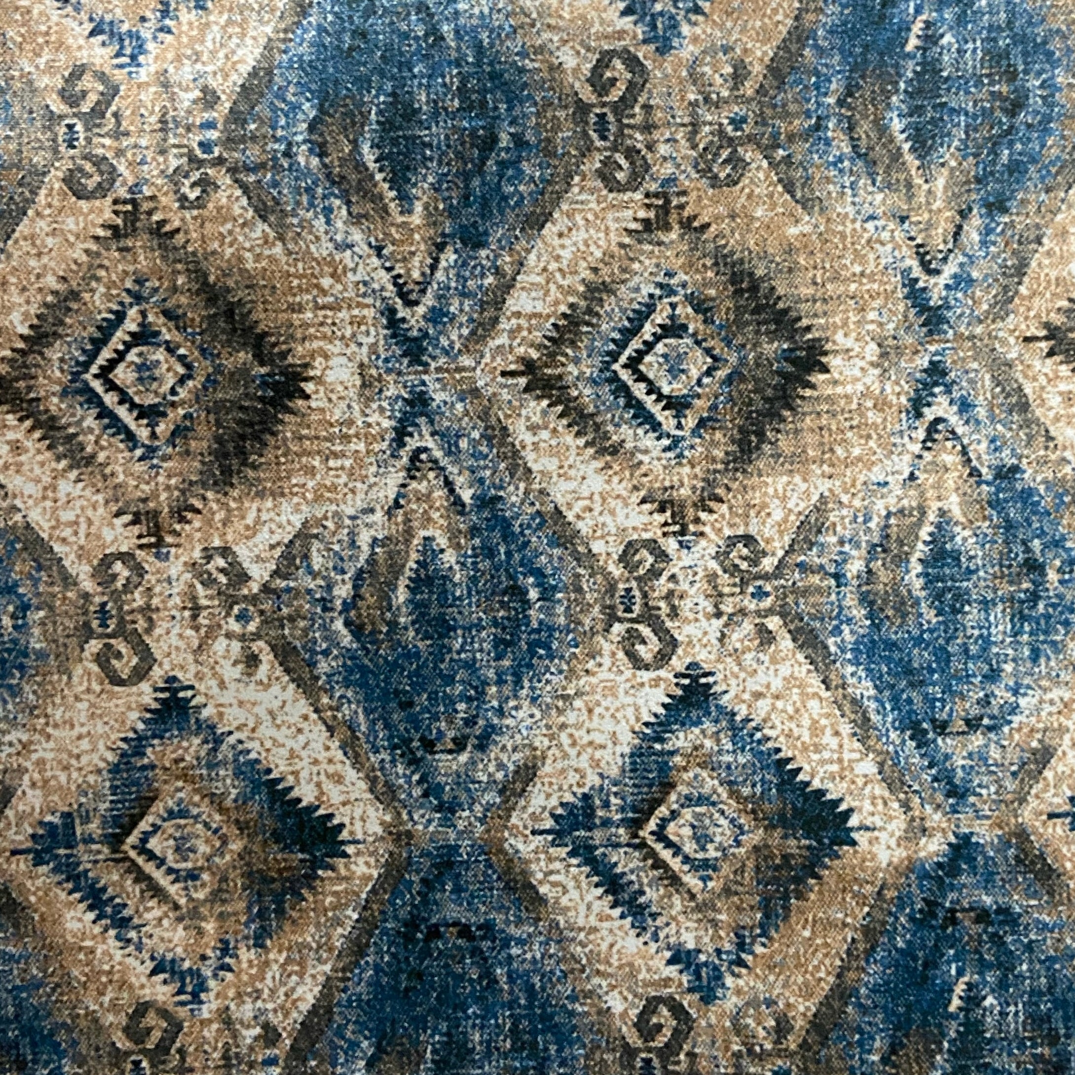 Aztec patterned design on Cobalt