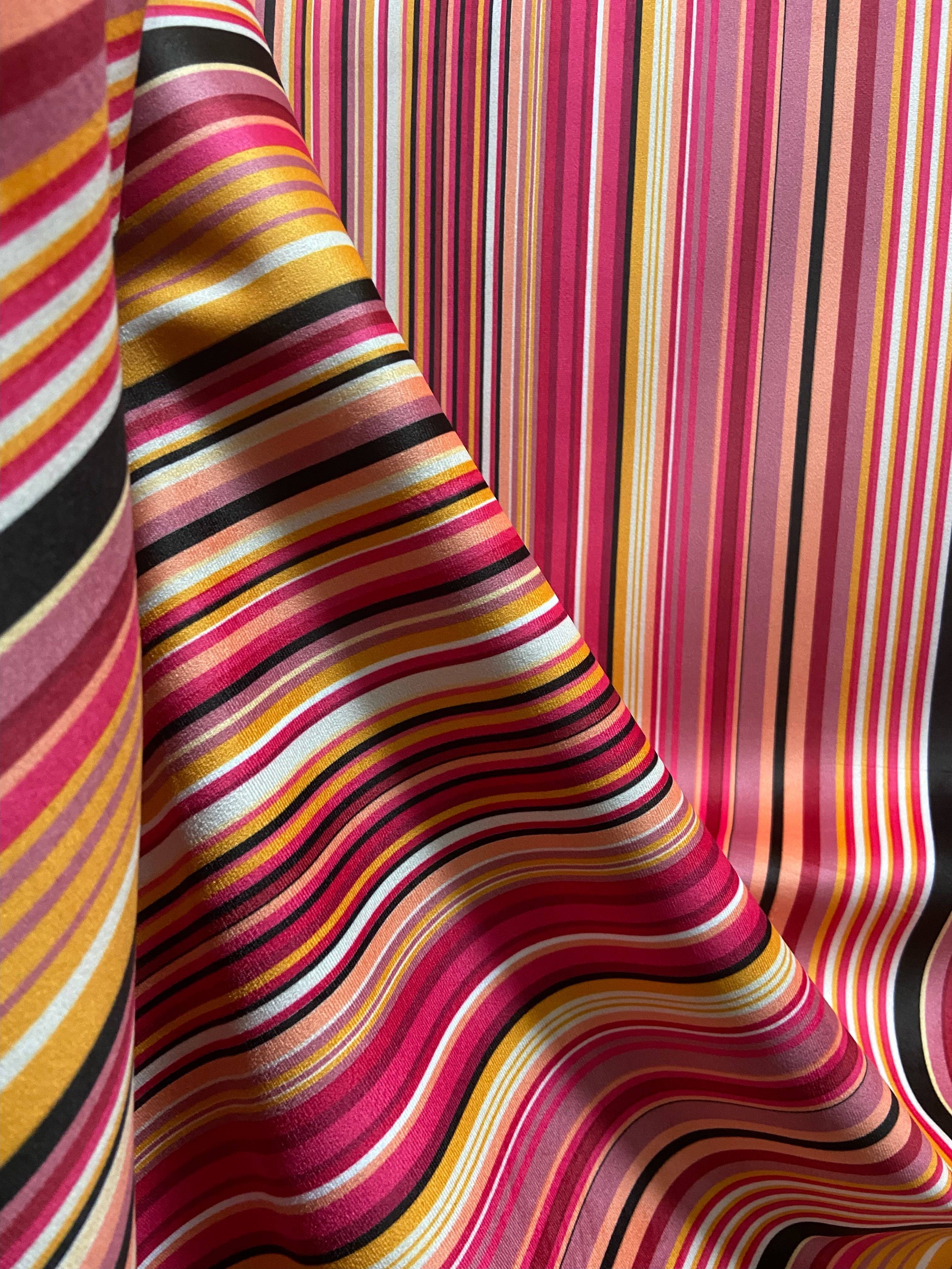 Striped fabric with Pink stripes