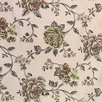 Floral patterned fabric with Pink background