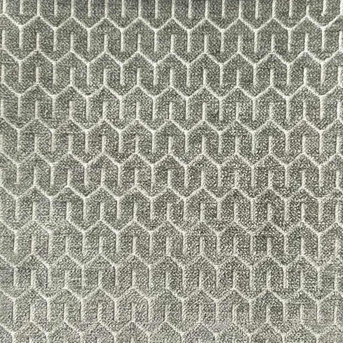 Cement Gray chenille jacquard upholstery fabric close-up texture – 569 GSM, 54 inch wide