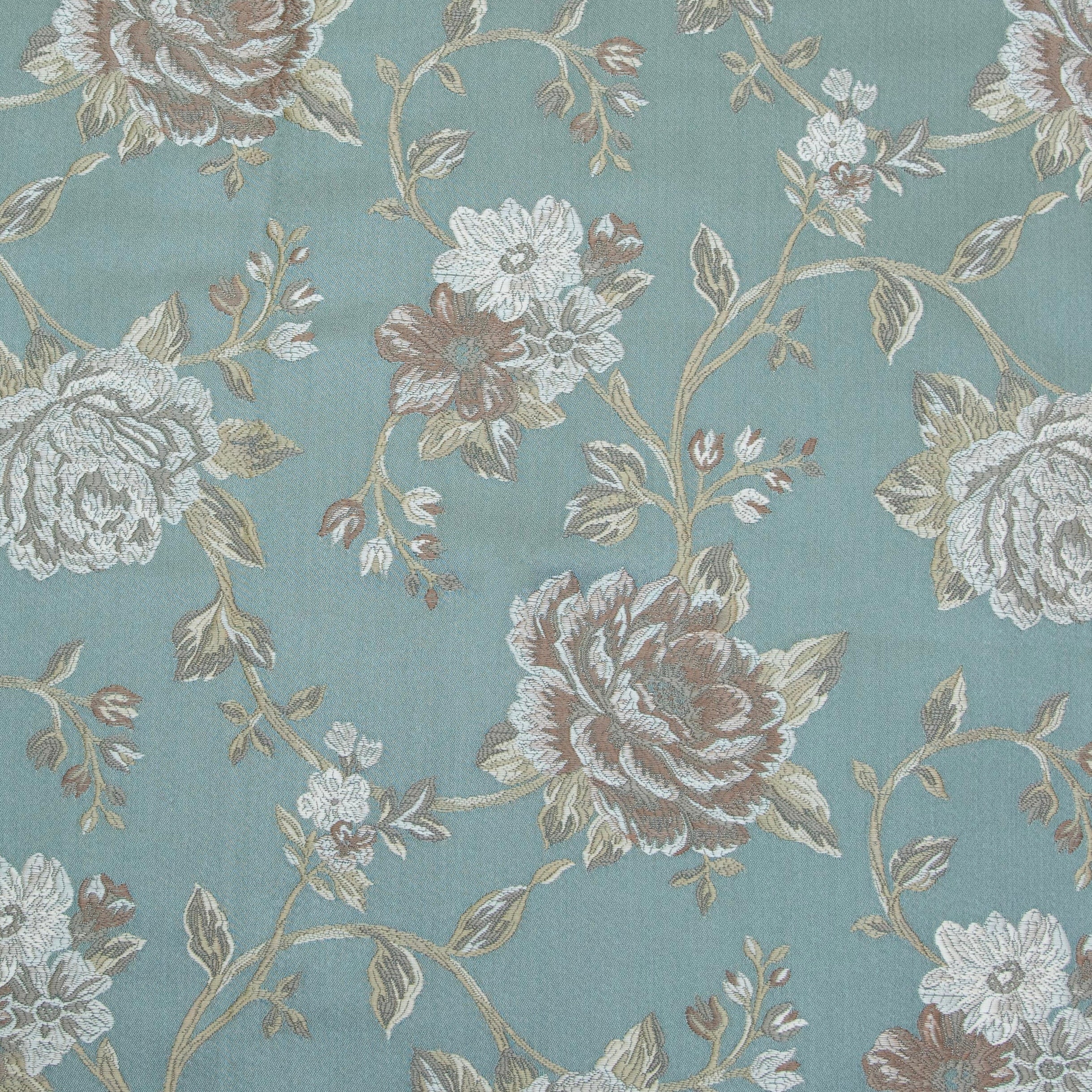 Floral patterned fabric with Blue background