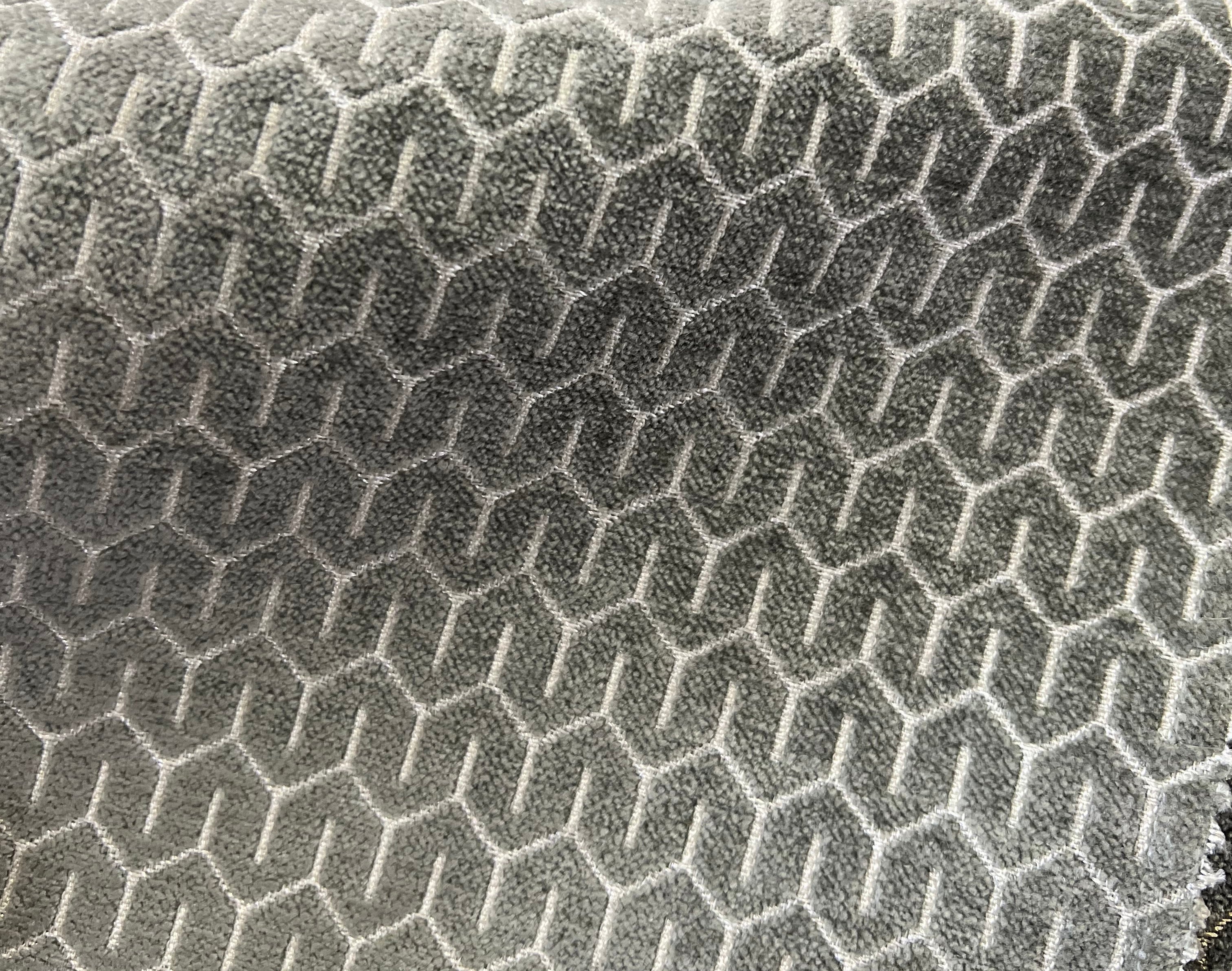 Cement Gray chenille fabric weave detail – premium upholstery material by Decora Furnishings
