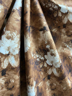 Floral pattern on a Peanut colored background