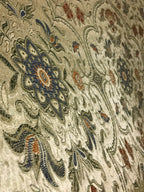 Royale Kasbah Ornate Gold with Blue Moroccan jacquard fabric for dining chair cushion craft projects