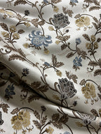 Embroidered Blue floral pattern on fabric