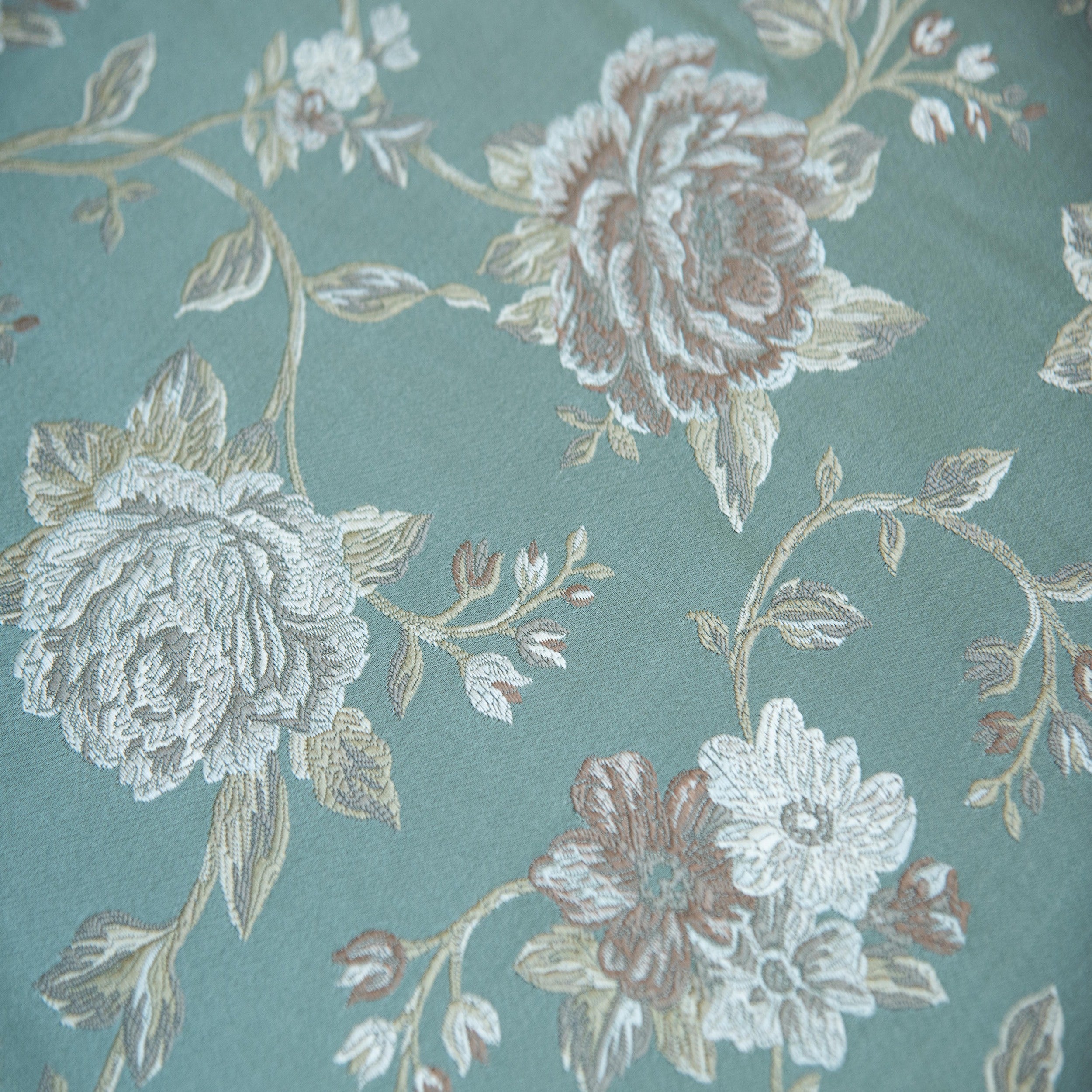 Floral patterned fabric with Blue background