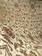 Royale Kasbah Ornate Gold with Rust retro vintage jacquard fabric for curtains drapery upholstery