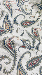 Sultana Paisley Blue high performance jacquard fabric for curtains drapery upholstery close-up