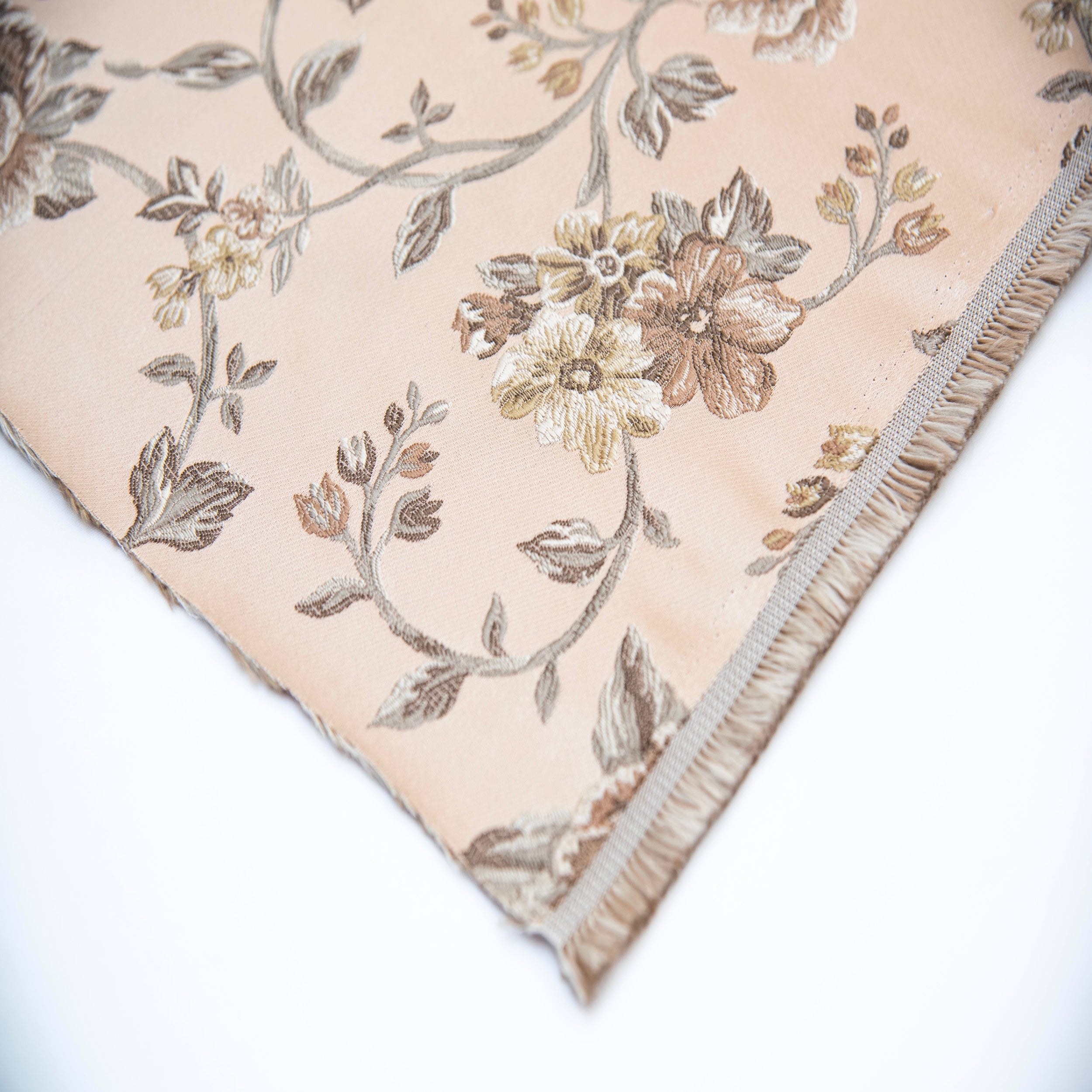 Floral patterned fabric with Pink background