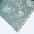 Floral patterned fabric with Blue background