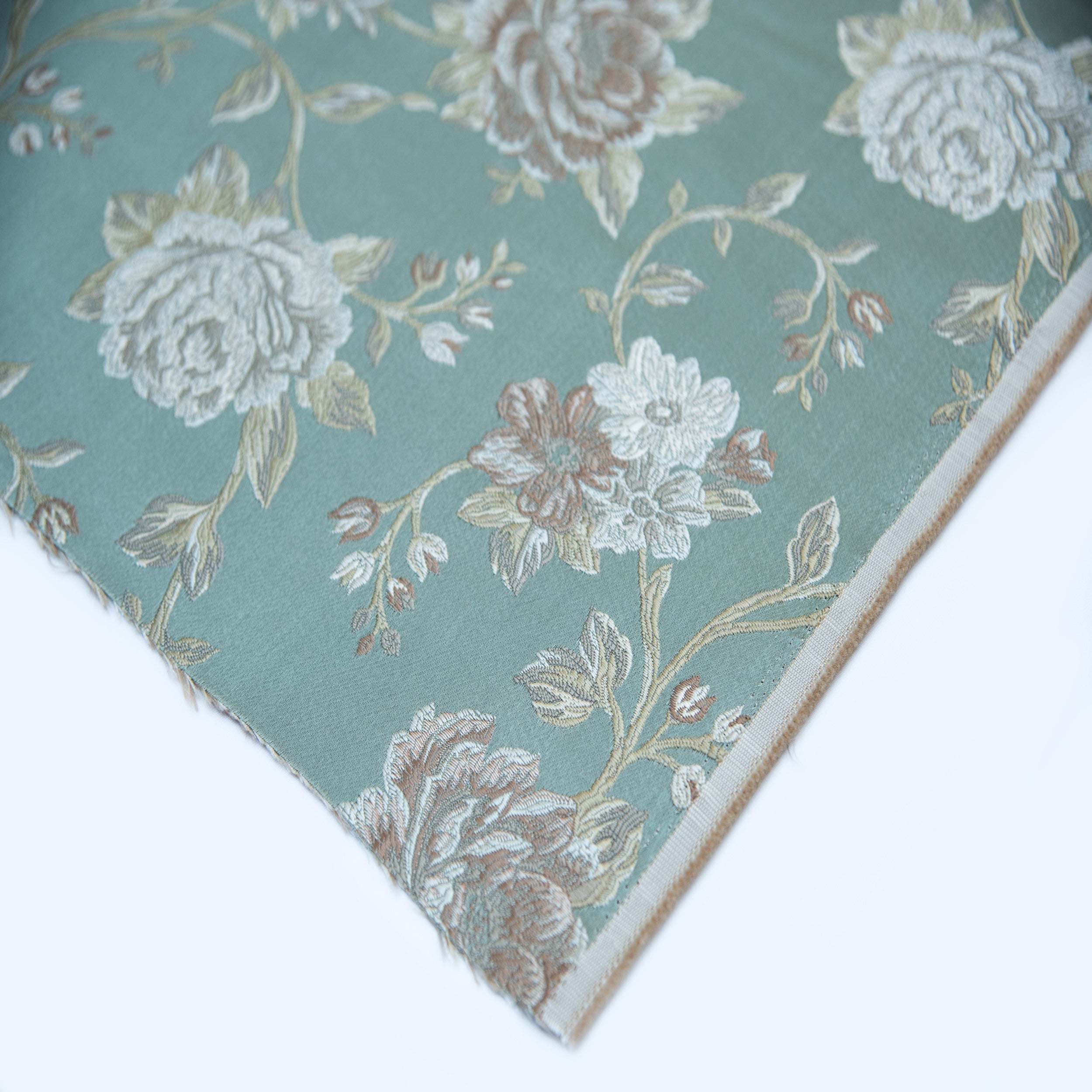 Floral patterned fabric with Blue background