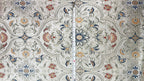 Royale Kasbah Ornate Silver with Blue pattern repeat scale measurement Moroccan jacquard upholstery