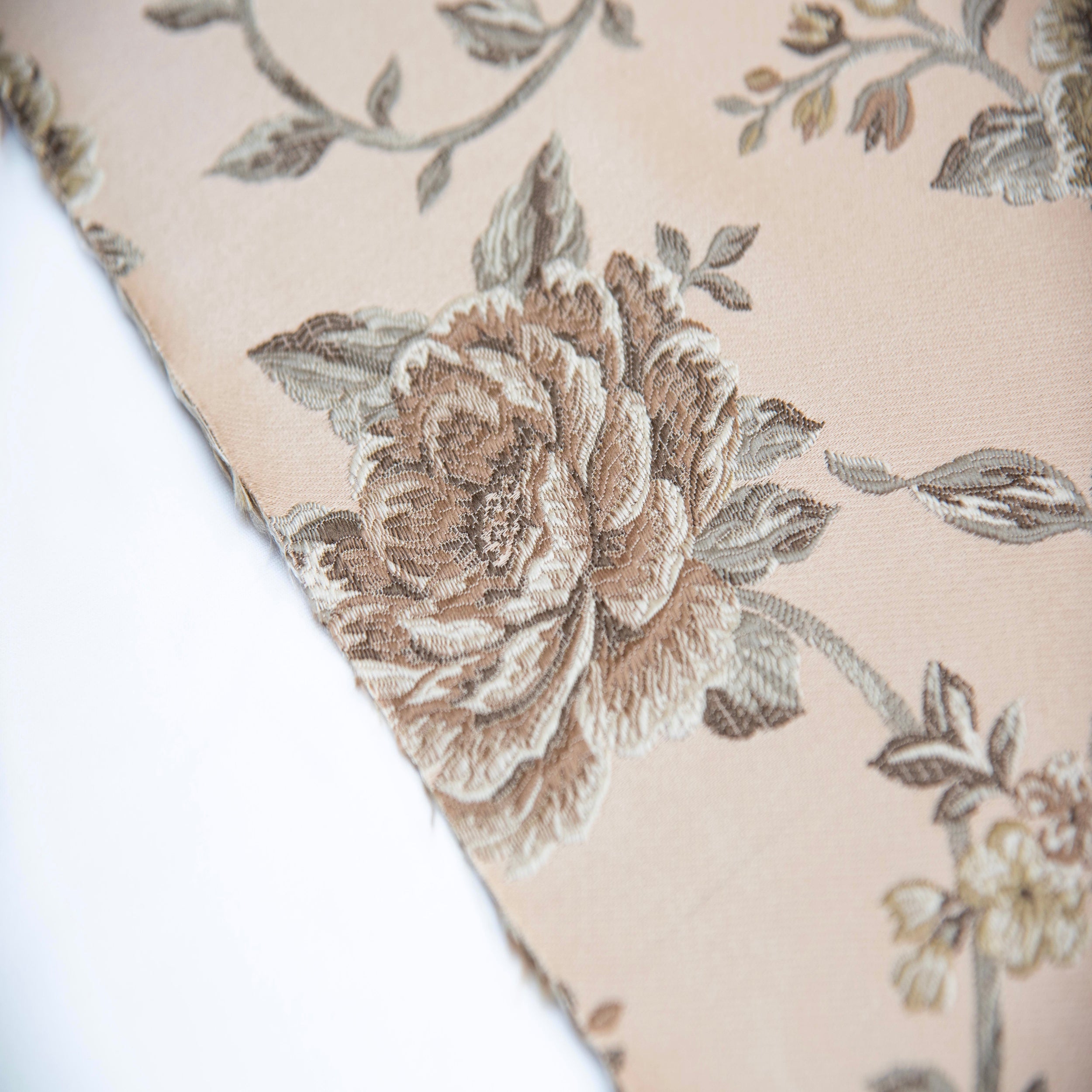 Floral patterned fabric with Pink background