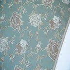 Floral patterned fabric with Blue background