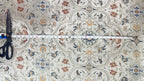 Royale Kasbah Ornate Silver with Blue pattern size dimensions jacquard fabric for dining chair sofa