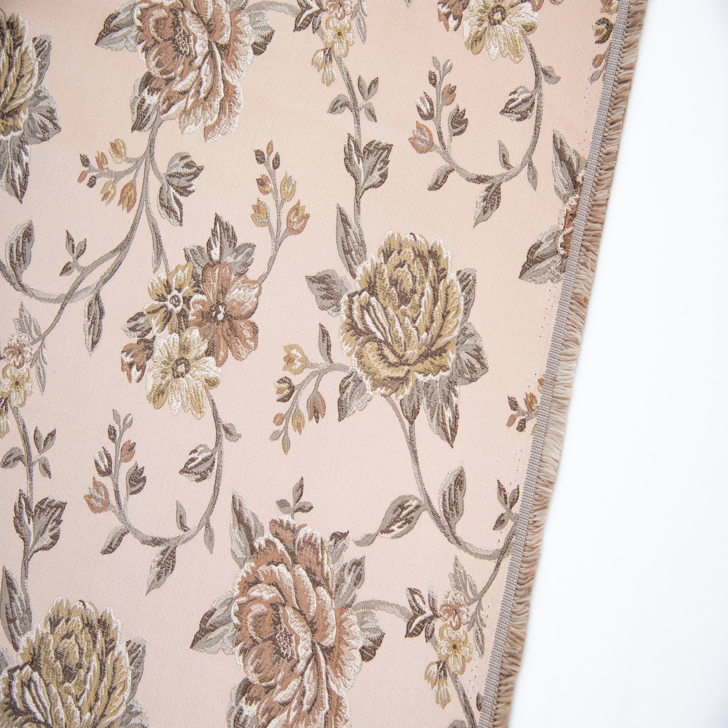 Floral patterned fabric with Pink background