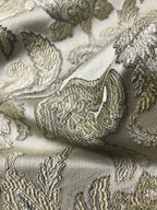Close-up of textured fabric with intricate patterns Olive Sage