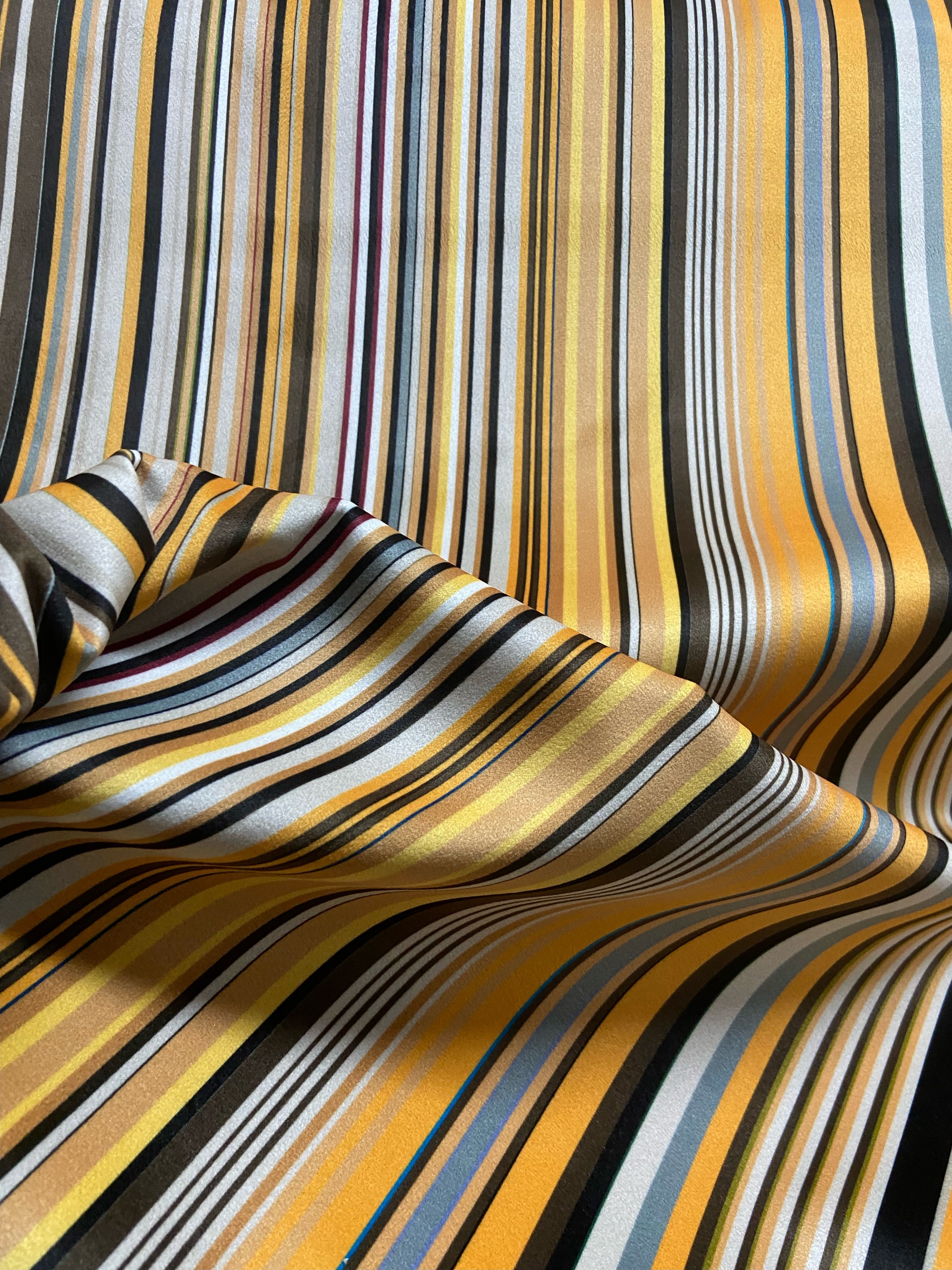 Striped fabric with Yellow stripes