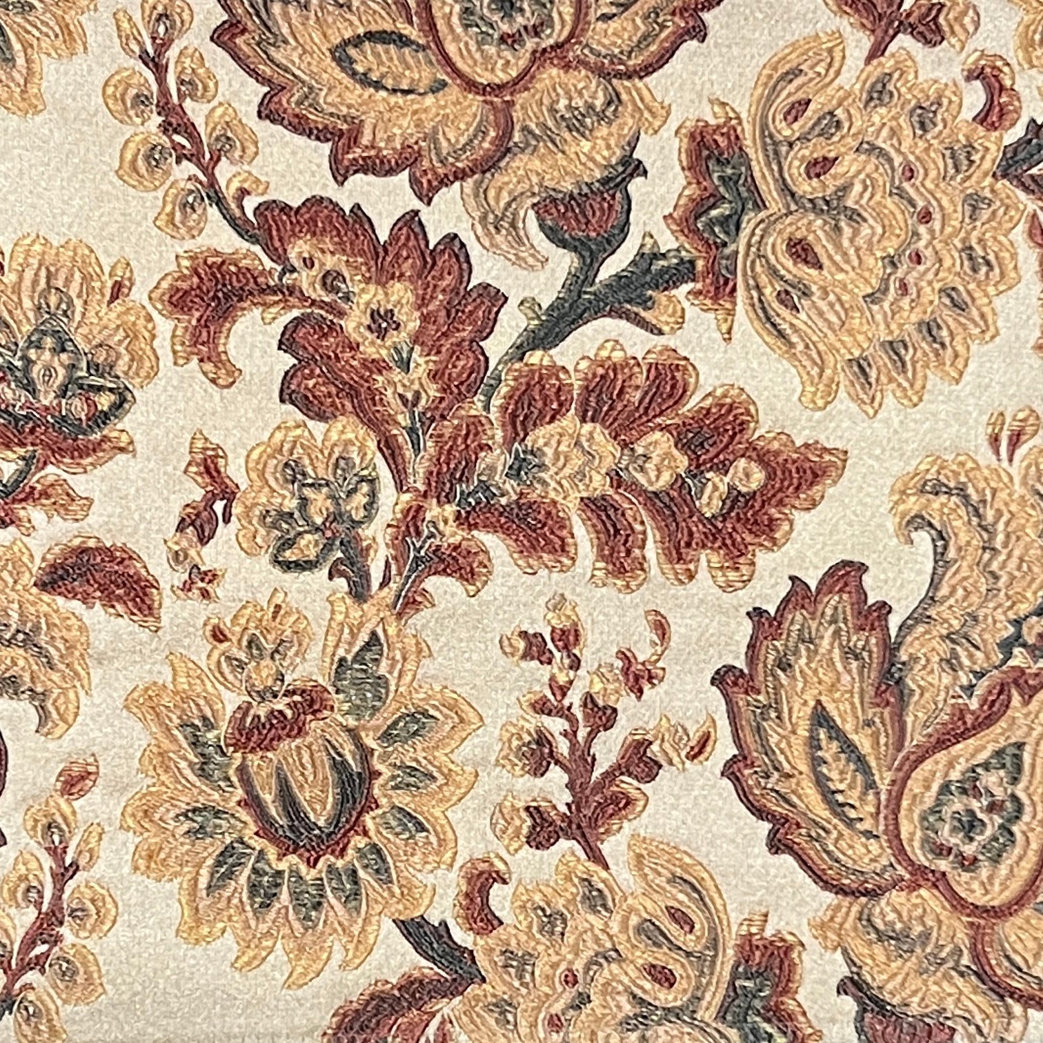 Close-up of a floral pattern beige and Peach