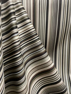 Striped fabric with Brown stripes