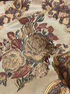 Decorative floral and baroque damask pattern on a background with Peach design