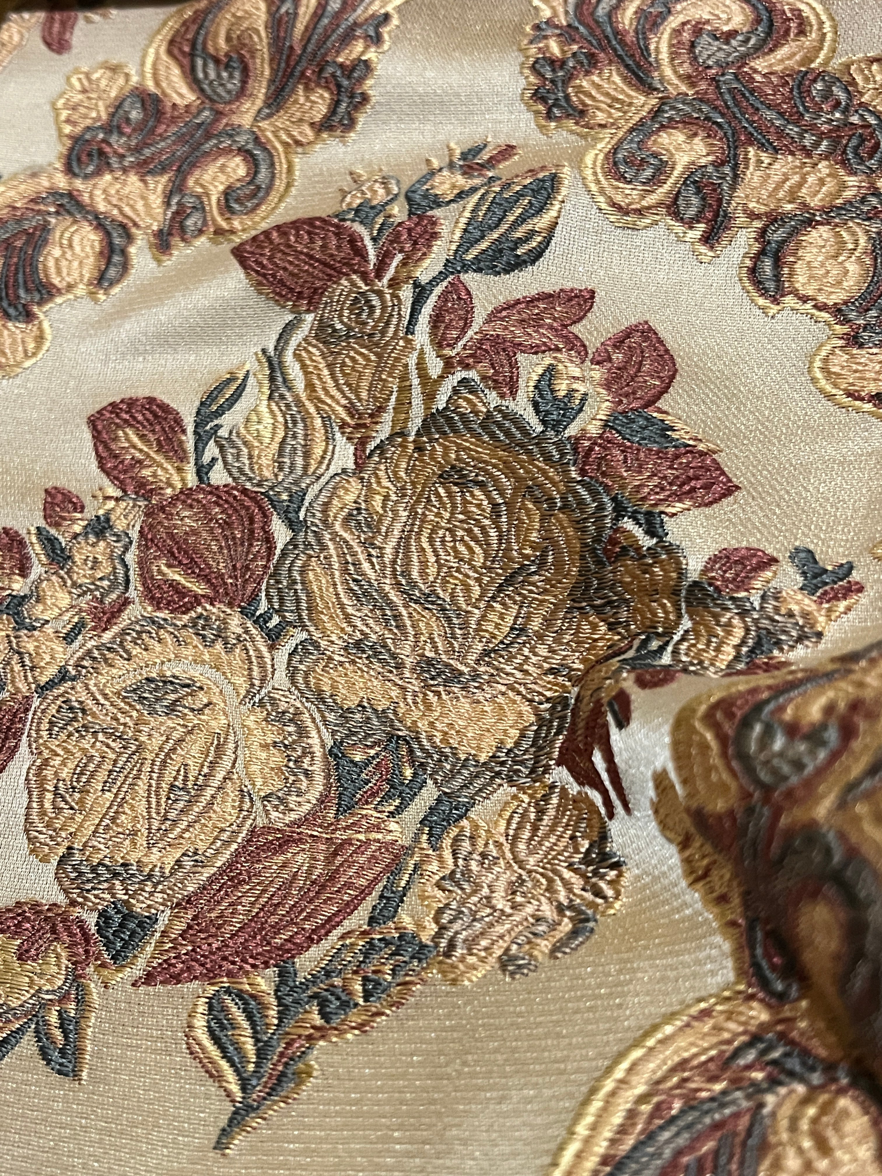 Decorative floral and baroque damask pattern on a background with Peach design