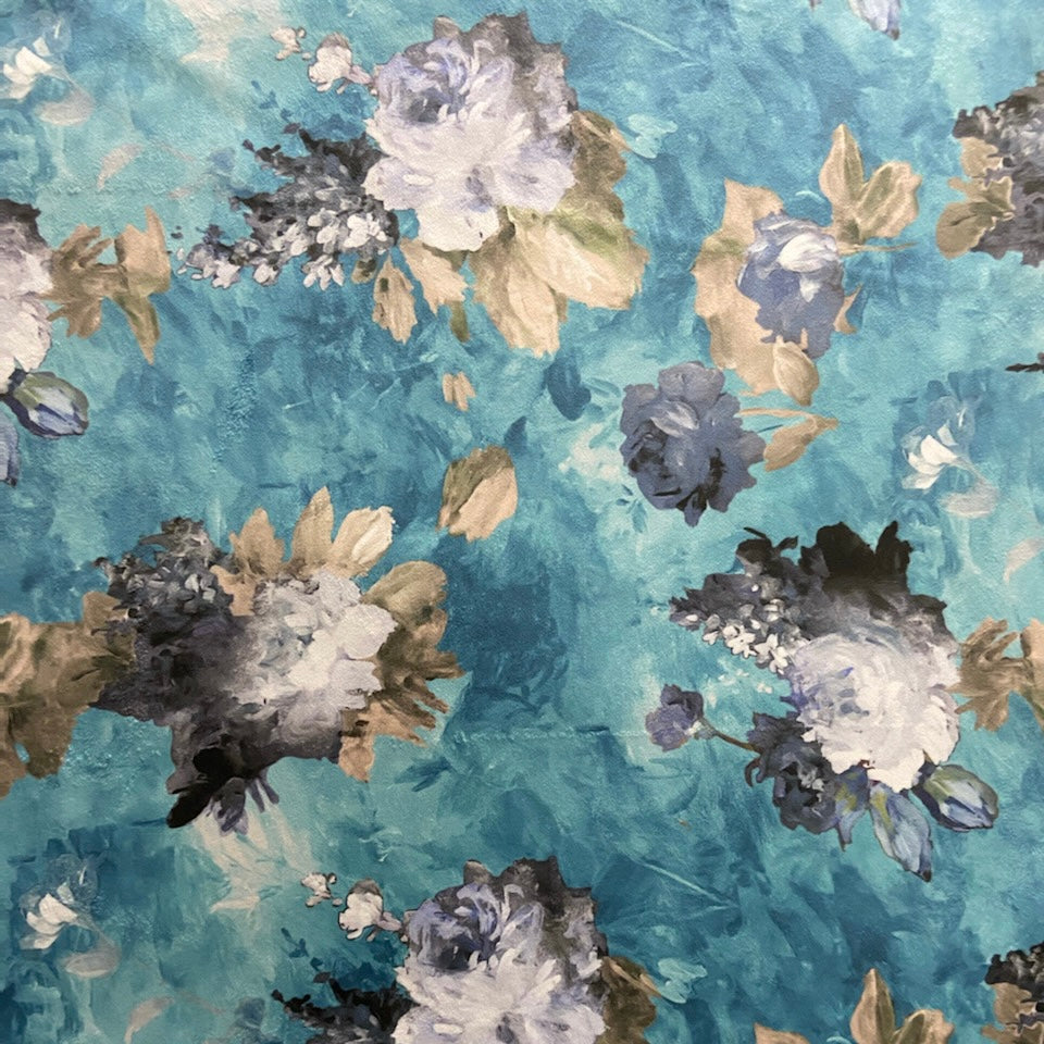 Floral pattern on a Blue background