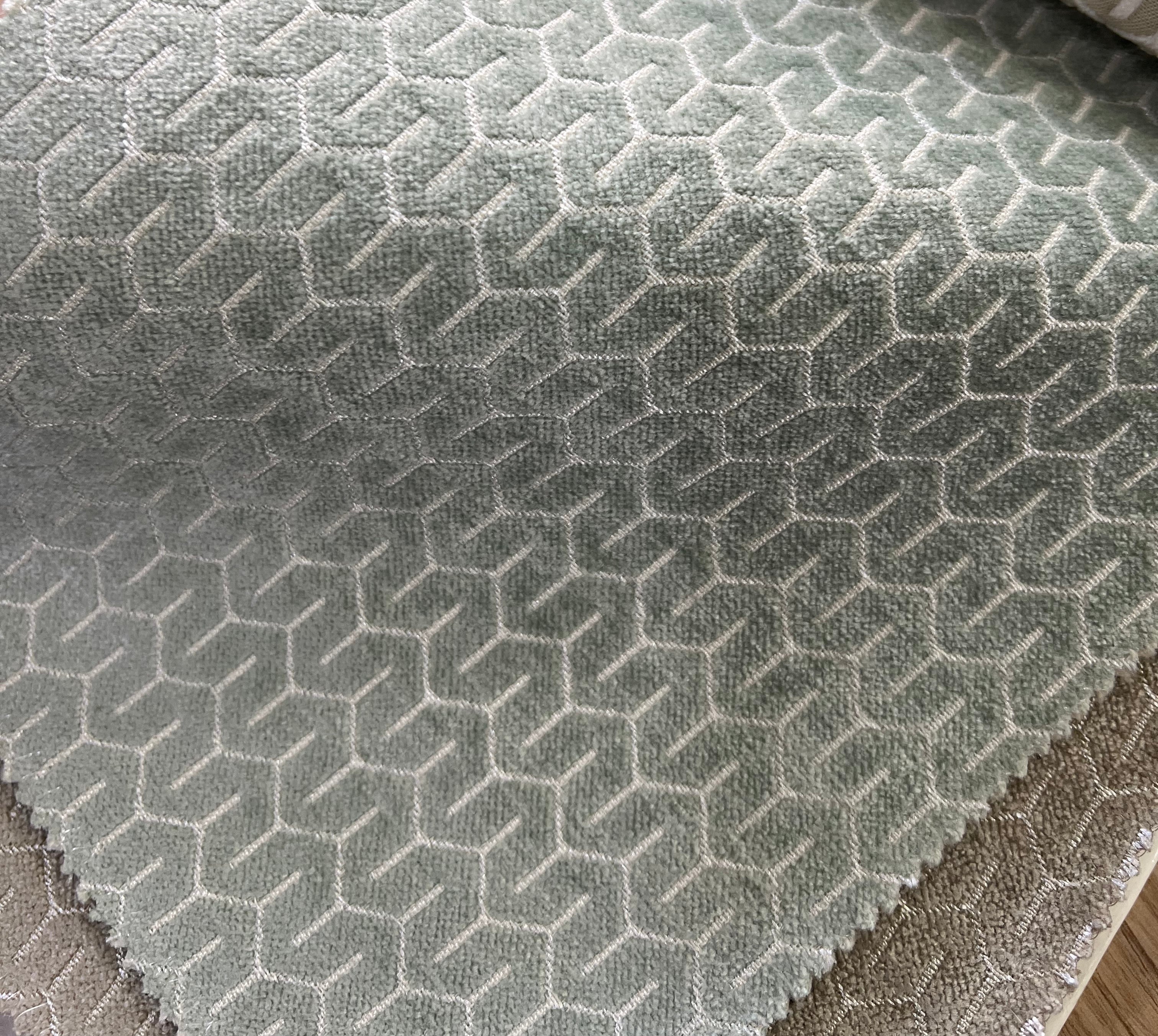 Asparagus chenille fabric weave detail – premium upholstery material by Decora Furnishings