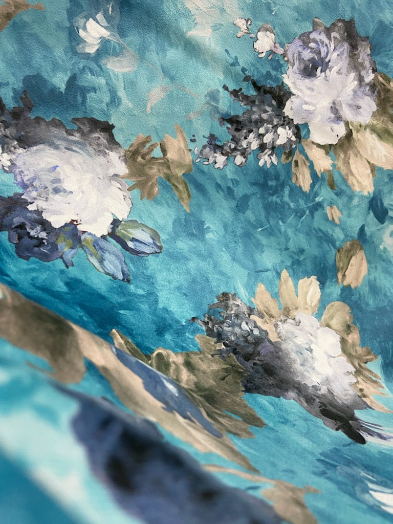 Floral pattern on a Blue background