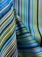 Striped fabric with Blue stripes