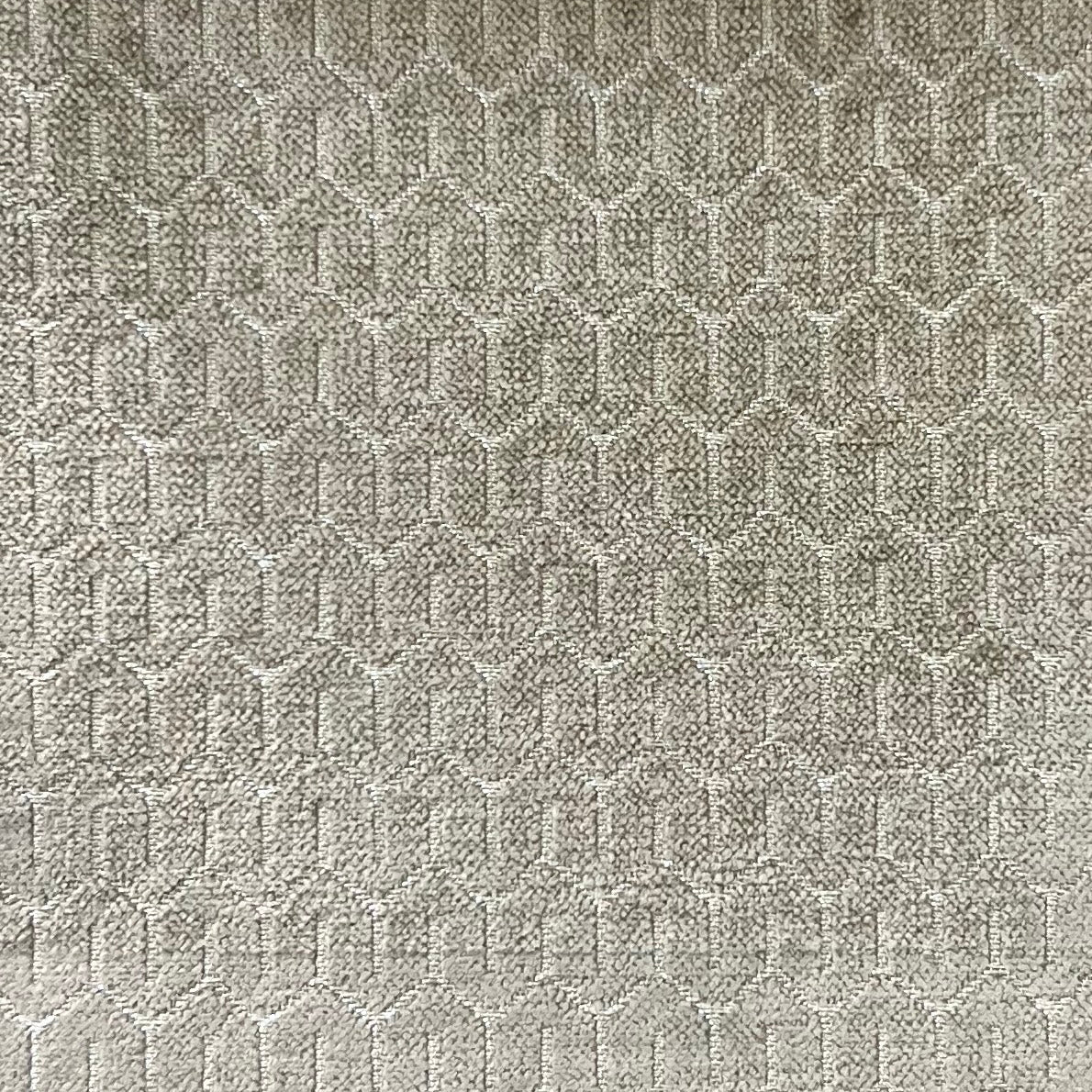 Beige chenille jacquard upholstery fabric close-up texture – 569 GSM, 54 inch wide