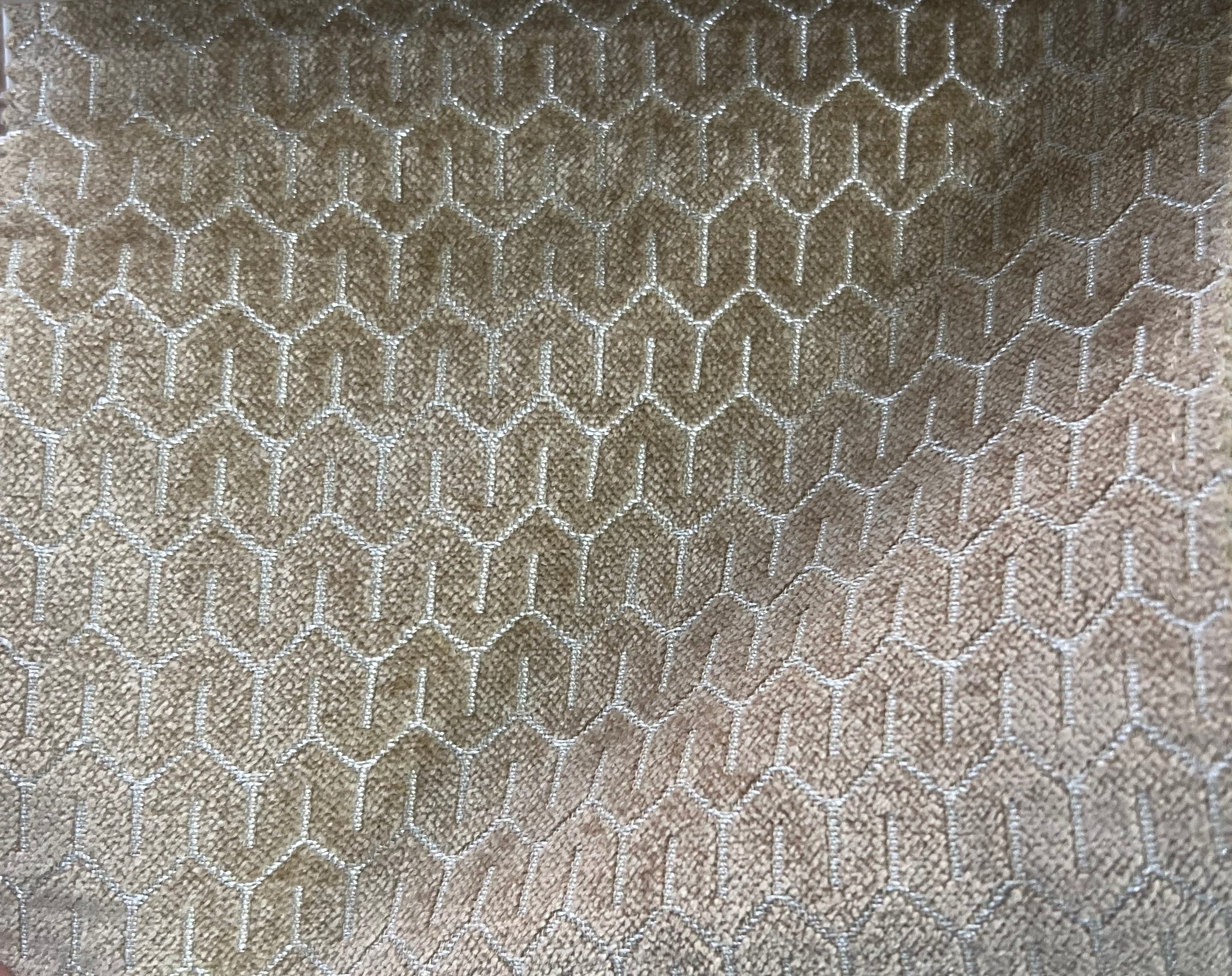 Sand jacquard fabric surface pattern – polyester cotton viscose blend, sold by the metre yard