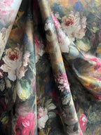 Floral pattern on a Umber colored background