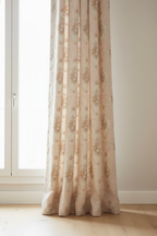 Rococo Bloom Peach Curtain Panel