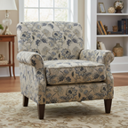 Floral embroidery pattern on jacquard fabric Gray Color on furniture