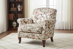Floral pattern with Gold and brown flowers on a light background on furniture