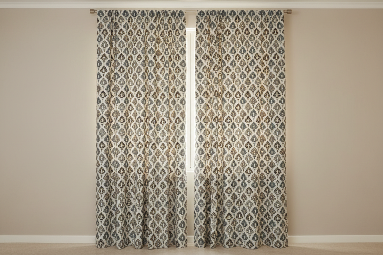 Gray Curtain Panel